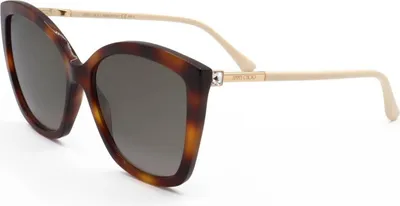 Produktbild von Jimmy Choo NAT/S DARK HAVANA/BROWN SHADED 57/17/145 Damenbrillen Sonnenbrillen