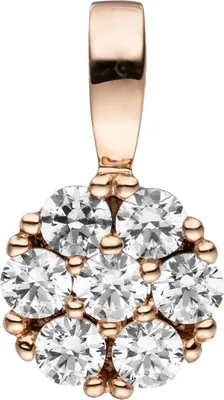 Produktbild von JOBO Anhänger 333 Gold Rotgold 7 Zirkonia Rotgoldanhänger