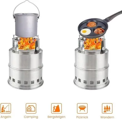 Obrázek produktu pro Malý plynový gril pro kempování, 13,5 x 13,5 x 7 cm, lehký a přenosný