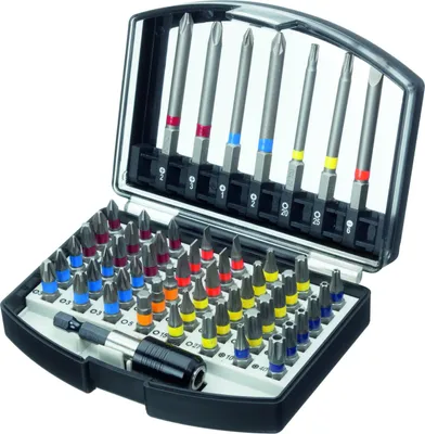 Produktbild von Bit-Box 'ASW' 56-teilig, Allround, inkl. Schnellwechselhalter