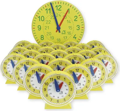 Produktbild von TimeTEX Lern-Uhren-Satz 1-24, 25-tlg. im Koffer