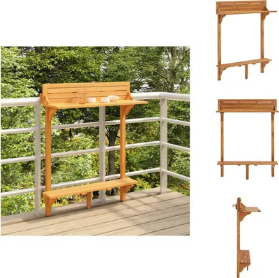 Produktbild von vidaXL Balkon-Stehtisch 90x37x122,5 cm Massivholz Akazie -  Esstische