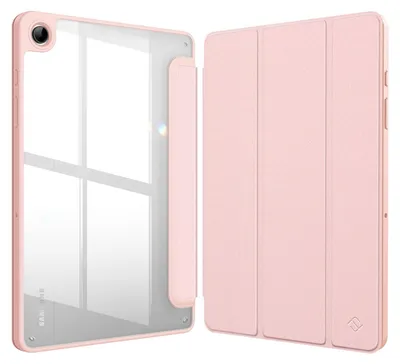 Produktbild von Fintie Hybrid Hülle für Samsung Galaxy Tab A9 Plus 11 Zoll 2023 - Stoßfeste Schutzhülle mit Transparenter Hartschale auf der Rückseite für Tablet A9+ SM-X210/X216/X218, Roségold