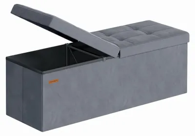 Productafbeelding van SONGMICS Zitbank met opbergruimte, inklapbare opbergkist, 38 x 110 x 38 cm