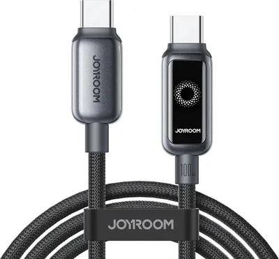 Image de Câble de données et de charge rapide Joyroom USB-C vers USB-C 100 W, 1,2 m - Noir