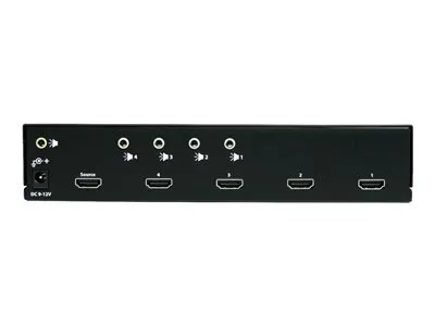 Zdjęcie produktu dla StarTech.com ST124HDMI2, HDMI, 4x HDMI, 1920 x 1200 px, Czarny, Stal, 1280 x 1024 (SXGA), 1600 x 1200 (UXGA), 1920 x 1080 (HD 1080), 1920 x 1200 (WUXGA), 640 x 480 (VGA)