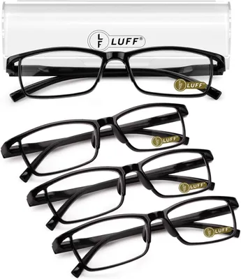 Produktbild von Lesebrille 4 Stücke, Blaulichtfilter, schwarz, für Bildschirmarbeit