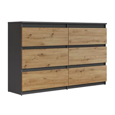 Produktbild von Moderne Kommode HANA M6, Artisan Eiche / Anthrazit 120cm