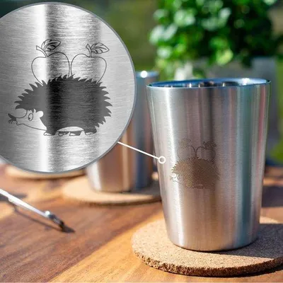 Produktbild von Famanu Trinkbecher aus Edelstahl - Thermobecher mit doppelter Isolierung - BPA-frei