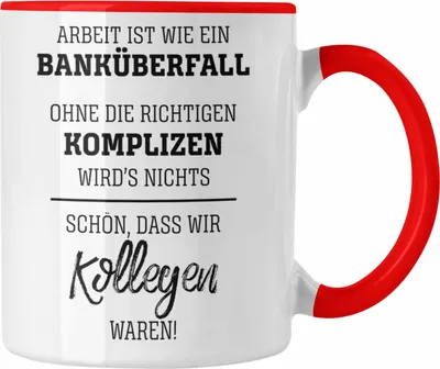 Produktbild von Trendation - Jobwechsel Tasse Geschenk für Kollegen Kollegin Abschied Abschiedsgeschenk Neuer Job Kaffeetasse Geschenkidee (Rot)