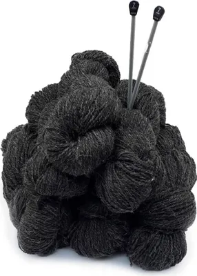 Produktbild von Schafwolle - NATURWOLLE 1 kg - Farbe: Schwarz