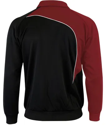 Produktbild von OMKA Trainingsanzug Sportanzug Jogginganzug Freizeitanzug, Größe:L, Farbe:Weinrot/Schwarz