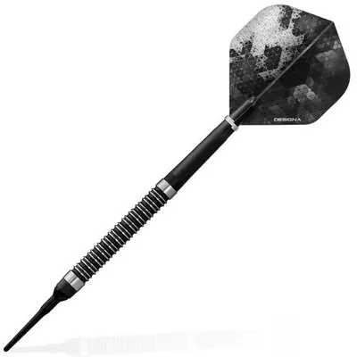 Produktbild von Designa | Dark Thunder | Softdarts | 90% Tungsten | 20 g | Ring Grip | Dartpfeile Set
