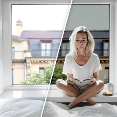 Produktbild von DIMEXACT - DIMEXACT Sonnenschutzfolie für Fenster, Außenmontage für Flächen über 1,2 m2, Braungrau, Breite bis zu 1,52 m, Rolle -152 cm x 10 m - en Rouleau