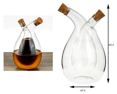 Produktbild von Olivenöl- und Essigspender aus Glas für die Küche, 2-in-1 Design