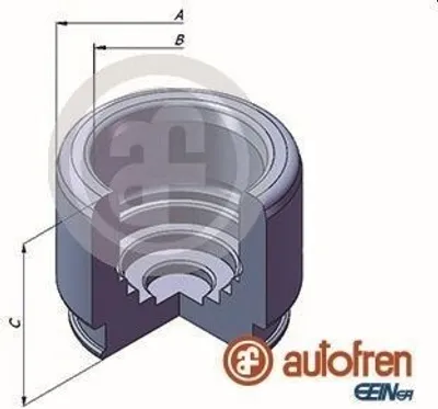 Produktbild von AUTOFREN SEINSA Bremssattel-Kolben für PORSCHE 914 38mm Stahl