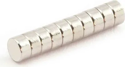 Produktbild von 10 x Oblique Unique Neodym Magnet N38 ø 4 x 2 mm
