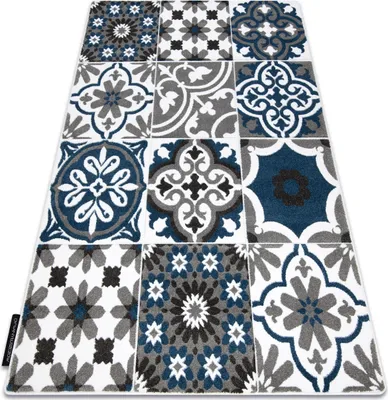 Produktbild von Teppich ALTER Porto Blumen blau Blau 280x370 cm