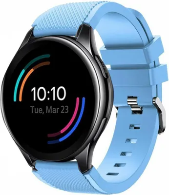 Produktbild von Strap-it OnePlus Watch Silikonarmband (Sandblau)