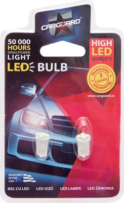 Produktbild von 2x LED-Autolampe T10 - 35 Lumen 6000K - 5x SMD 0,5W 12V - Lange Lebensdauer 50.000h - Hellweißes Licht [50972]