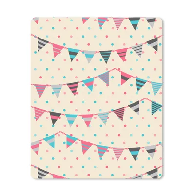 Produktbild von MuchoWow® Mauspad Mousepad Girlanden - Muster - Pastell 30x40 cm - Mousepads - Maus Mat - Pad - Mausunterlage - Mausmatten