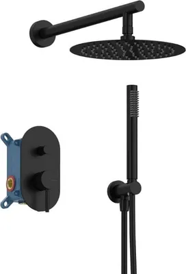 Produktbild von SANYCCES CUBO Einhebel Brausebatterie mit Brausehalter, Handbrause & Brauseschlauch, chrom