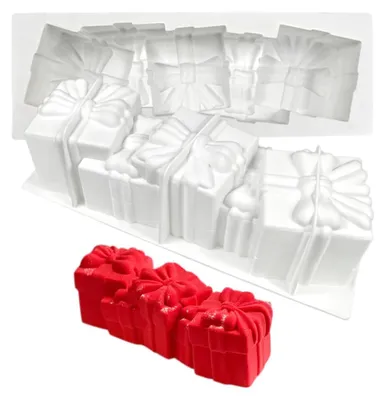 Silikon-Backform Madeleine, 22,5x11,9x1,8 cm, Schneeblume