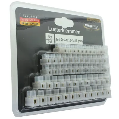 Zdjęcie produktu dla Zestaw zacisków Luster składający się z 60 przezroczystych listew zaciskowych