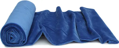 Produktbild von Minky Strickstoff glattes Muster, Königsblau 50 x 160 cm