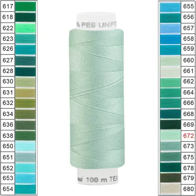 100m / 1 Spule Unipoly 120 TEX14x2 Polyester pastellgrün