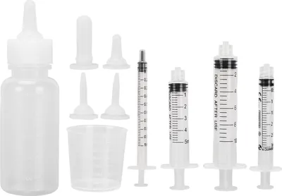 Obrázek produktu pro Sady lahví pro krmení domácích mazlíčků, profesionální náhradní dudlík s regulací průtoku, lahve pro koťata, štěňata, bílá barva