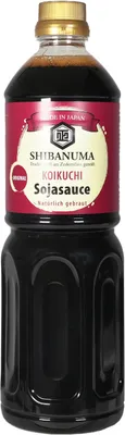 Produktbild von Shibanuma japanische Dunkle Sojasauce Koikuchi Shoyu 1 Liter | im Zedernfass gereift