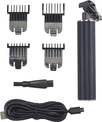 Produktbild von Beper P304CAP001 Präzisions-Haarschneider & Barttrimmer, wiederaufladbar, Edelstahl, Schwarz, IPX5, 4 Aufsteckkämme