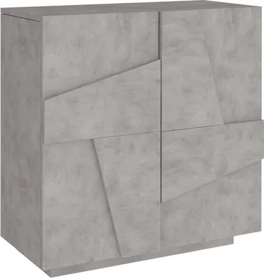 Produktbild von Schuhschrank Joel, Mehrzweckschrank mit 2 Türen, Eingangsschuhregal, 100%  Italy, cm 81x38h86, Schiefer mit Detail