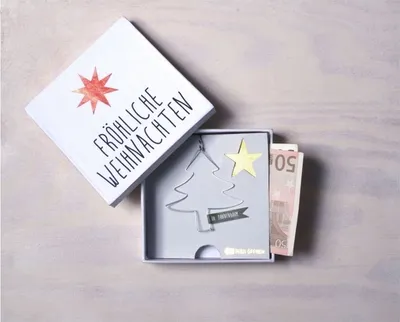 Produktbild von Winter Geldgeschenkbox "Fröhliche Weihnachten"
