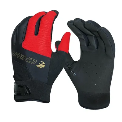 Produktbild von Chiba Handschuh Viper lang schwarz/rot, Gr. M/8