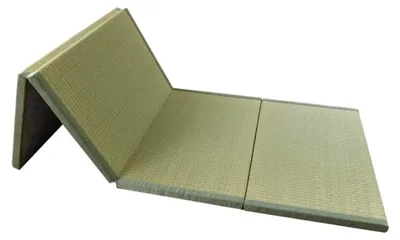 Produktbild von Japanische Tatami Matte, Faltbare Futon Klappmatratze aus 100% natürlichem Binsengras, geeignet für Meditation, Yoga und Zen-Raum