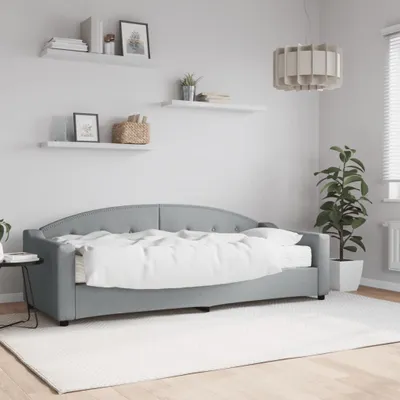 Immagine prodotto di Maison Exclusive - Divano letto con materasso grigio chiaro 80x200 cm in tessuto