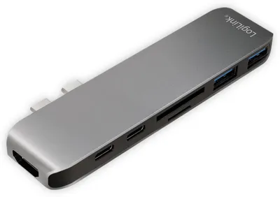 Immagine prodotto di LogiLink UA0302 Hub multifunzionale LogiLink USB-C 7-in-1 con PD, grigio