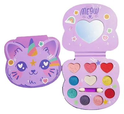 Image de Kit de maquillage pour enfants, 10 couleurs, avec miroir, pour filles