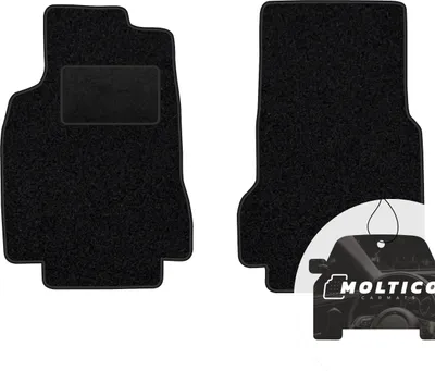 Produktbild von moto-MOLTICO Vorne Fußmatten Auto Velours Autoteppiche Schwarz Automatten Set 2-teilig passend für Mercedes-Benz A-Klasse W168 1997-2004