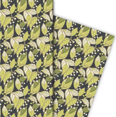 Produktbild von Frühlings Geschenkpapier mit Maiglöckchen in grün - G6275, 32 x 48cm