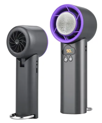 Produktbild von CkeyiN Mini Ventilator Handventilator Akku Aufladbar mit LED-Anzeige faltbar Eisporzellankühlung 100 Windgeschwindigkeitsstufen 3600mAh