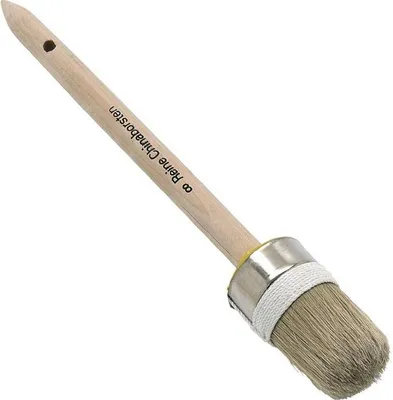 Produktbild von Ringpinsel Größe 4 Borstenlänge 62 mm 25 mm helle Mischborste roher Holzstiel