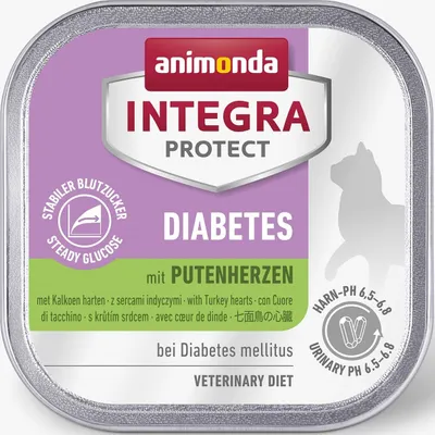 Zdjęcie produktu dla Animonda Miska dla kota Integra Protect Diabetes z sercami indyczymi 100g