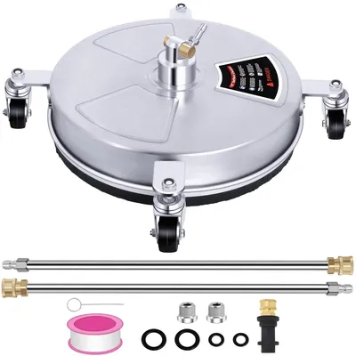 Productafbeelding van Hogedrukreiniger oppervlaktereiniger - Roterende reiniger - 38 cm - RVS - 1/4 inch snelkoppeling