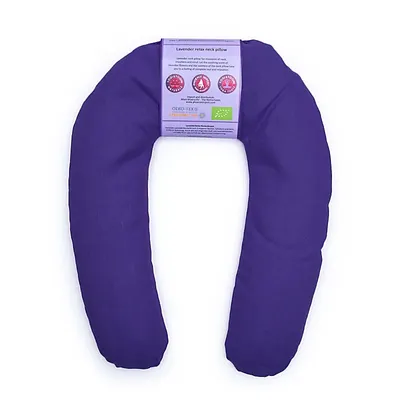 Obrázek produktu pro Polštářek pod krk s levandulí, bio, tmavě fialový – rozměry cca 25x20x3 cm; váha cca 440 g. Koupit