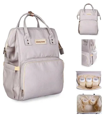 Produktbild von Kikkaboo Wickeltasche Siena, Rucksack, Wickelunterlage, Grifflänge einstellbar hellgrau