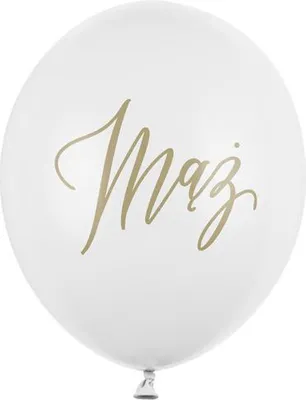 Immagine prodotto di Palloncini 30 cm, marito, bianco pastello (1 confezione / 50 pezzi)
