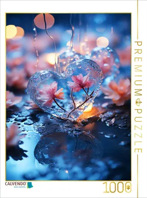 Produktbild von CALVENDO Puzzle Blumen-Herz | 1000 Teile Lege-Größe 64x48cm Foto-Puzzle für glückliche Stunden
